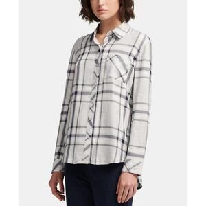 DKNY Plaid Button-Front Shirt